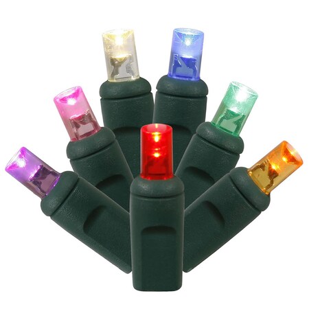 Vickerman LED Green Wire End Connecting 6 in. Spacing 35 ft. Long Light Set with Multi-Colored Lights X6G2700CSA